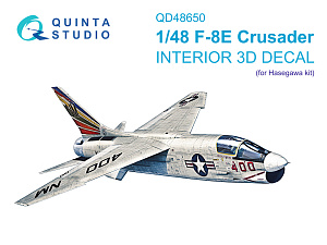 F-8E Crusader 3D-Printed & coloured Interior on decal paper (Hasegawa/Hobby 2000)