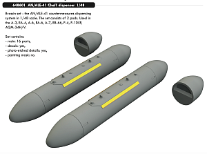 Additions (3D resin printing) 1/48  AN/ALE-41 Chaff dispenser