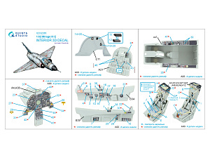 Dassault Mirage IIIE 3D-Printed & coloured Interior on decal paper (Italeri/Revell)