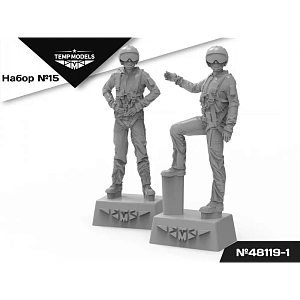 Figures (resin) 1/48 PIlots of the Russian Aerospace Forces (SVO) PSO SET NAZ-IR No.15-1 (Temp Models)
