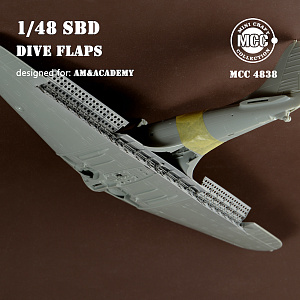 Additions (3D resin printing) 1/48 Douglas SBD Dauntless dive flaps (designed to be used with Accurate Miniatures and Academy kits)[SBD-1 SBD-2 SBD-3 SBD-4 SBD-5 SBD-6]