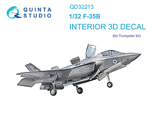 F-35B 3D-Printed & coloured Interior on decal paper (Trumpeter)