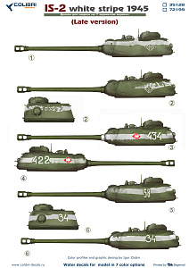 Decal 1/72 JS-2  white stripe 1945 (Late version) (Colibri Decals)