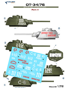 Decal 1/72 OT-34/76 - Part II (Colibri Decals)