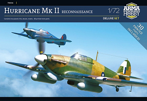 Model kit 1/72 Hawker Hurricane Mk.II Reconnaissance (Deluxe Double kit) (Arma Hobby)