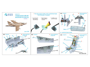 Blackburn Buccanneer S.2B Late 3D-Printed & coloured Interior on decal paper (Airfix)