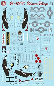 Decal 1/32 1/72     Fairchild A-10C Hoosier Hawgs TB72111 combined with TB32072  (Two Bobs)