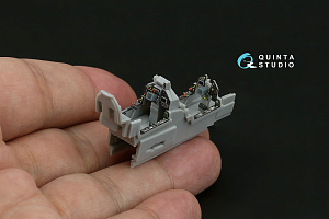 Mirage 2000D 3D-Printed & coloured Interior on decal paper (Modelsvit) (with 3D-printed resin part)