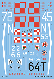 Decal 1/32 PZL P.11c (Techmod)