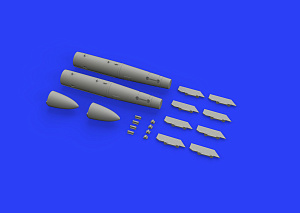 Additions (3D resin printing) 1/48 B43-0 Nuclear Weapon with SC43-4/-7 tail assembly