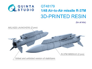 R-37M Air-to-Air Missiles with Launchers, 2 pcs (for all kits)