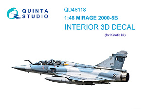 Mirage 2000-5B 3D-Printed & coloured Interior on decal paper (Kinetic)