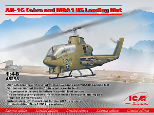 Model kit 1/48 Bell AH-1G Cobra and M8A1 US Landing Mat (ICM)