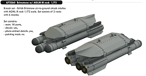 Additions (3D resin printing) 1/72 Brimstone with AGLM III rack 