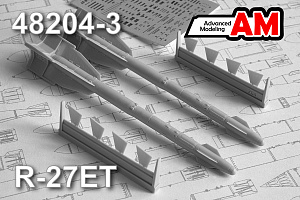 Additions (3D resin printing) 1/48 R-27ET Air to Air missile (Advanced Modeling) 