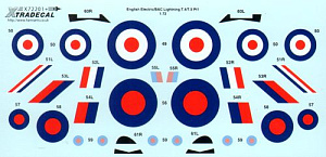 Decal 1/72 BAC/EE Lightning T.4/T.5 Part 2 (11) (Xtradecal)