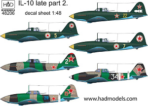 Decal 1/48 IL-10 late (6x camo) Part 2 (HAD)