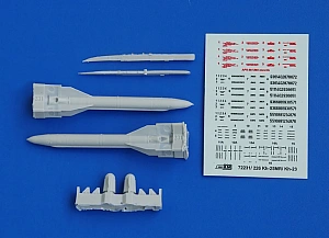 Additions (3D resin printing) 1/72 Aircraft guided missile Kh-25MR with launcher APU-68UM2 (Advanced Modeling) 