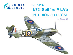 Spitfire Mk.Vb 3D-Printed & coloured Interior on decal paper (Eduard)