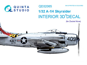 A-1H Skyraider 3D-Printed & coloured Interior on decal paper (for ZM SWS kit)