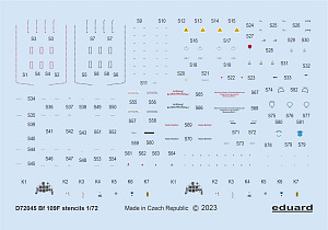 Decal 1/72 Bf 109F stencils (EDU)