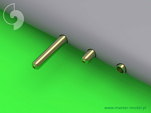 Aircraft detailing sets (brass) 1/72 Grumman F6F-5 Hellcat - late armament (covered .50 cal Browning barrels)