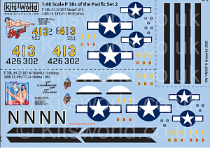 Decal 1/48 Lockheed P-38L Lightnings of the Pacific (Late War) Set 2  (Kits-World)