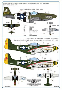 Decal 1/32 North-American P-51B-1-NA (NA102) 43-12375 BONNIE (Kits-World)