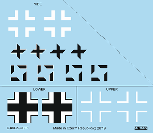 Decal 1/48 Fw 190A-8/R2 national insignia (EDU)