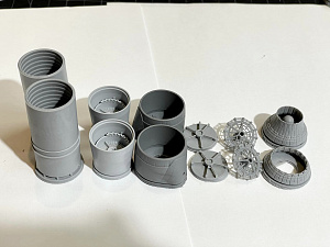 Additions (resin) 1/48 F-14A Tomcat Exhaust Nozzles P&W TF-30-F-414 (closed) for Tamiya (New development) (Katran)