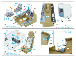  Ka-50 (blue-grey panels) 3D-Printed & coloured Interior on decal paper (Italeri) (with 3D-printed resin parts)
