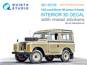 Land Rover 88 series II family 3D-Printed & coloured Interior on decal paper (AK Interactive) (with 3D-printed resin parts) 