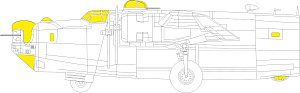 Paint Mask 1/48 Consolidated B-24J Liberator 1/48 (designed to be used with Hobby Boss kits) (made from yellow Japanese produced Kabuki tape)