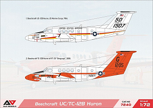 Model kit 1/72 Beechcraft UC-12B/TC-12B Huron (A & A Models)