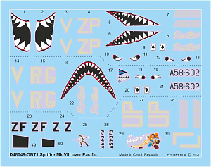 Decal 1/48 Spitfire Mk.VIII over Pacific (EDU)