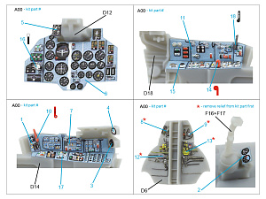 Su-17M3 3D-Printed & coloured Interior on decal paper (Modelsvit) (small version)