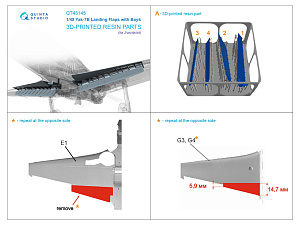 Yak-7B Landing Flaps with Bays (Zvezda)