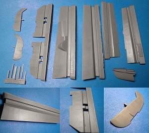 Additions (resin parts) 1/48 Bf 110C/D/E Flaps, Control Surfaces and Short Tail (CHC kit) (Vector) 