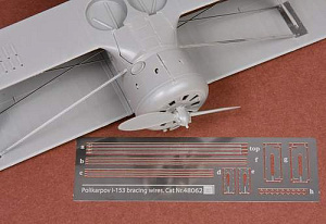 Aircraft detailing sets (etched) 1/48 Polikarpov I-153 Chaika rigging wire set (designed to be used with ICM UA UK kits)