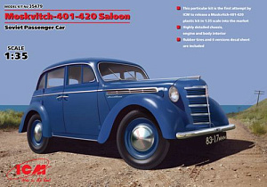Model kit 1/35 Moskvitch-401-420 Saloon Soviet Passenger Car (ICM)