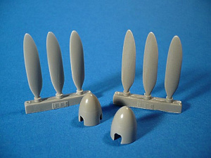 Additions (3D resin printing) 1/48 Heinkel He-219A-7 'Uhu' Propeller set (designed to be used with Tamiya kits)