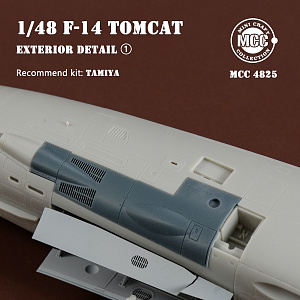 Additions (3D resin printing) 1/48 Grumman F-14 Tomcat Exterior Details Part 1. 1 set of F-14 exterior details