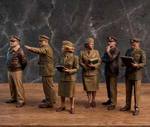 Addition (resin) 1/32 "Allied Headquarters of World War II (6 figures)" (SX-Art)