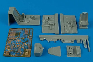 Additions (3D resin printing) 1/32       Messerschmitt Bf-109E-1 cockpit set (designed to be used with Eduard kits) 