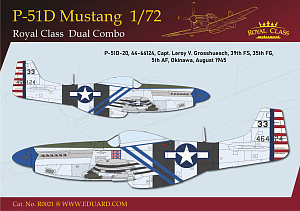 Model kit 1/72 North-American P-51D Mustang DUAL COMBO (ROYAL CLASS) (Eduard kits)