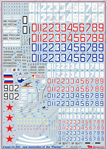 Decal 1/48 Sukhoi Su-35S new generation of the Flanker (Begemot)