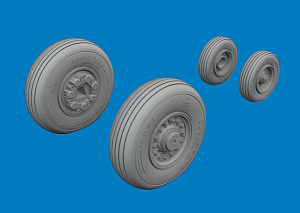 Additions (3D resin printing) 1/72 Grumman F-14D Tomcat wheels 1/72 (designed to be used with Tamiya kits)