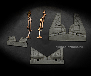 Aircraft detailing sets (metal) 1/48       Hawker Tempest Mk.II undercarriage legs BRONZE (designed to be used with Eduard kits and Special Hobby kits) 