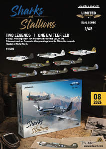 Model kit 1/48 Sharks and Stallions Dual Combo (P-40N and P-51B/C) (Eduard kits)