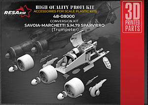 Additions (3D resin printing) 1/48 Savoia Marchetti SM-79 Sparviero Conversion Kit (RESArm)